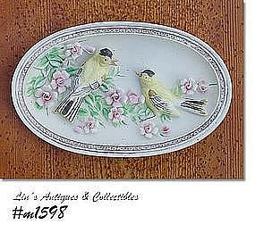 LEFTON -- BIRDS WALL PLAQUE ( IN ORIGINAL BOX)