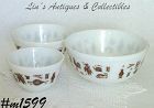 Pyrex Early American Nesting Bowls Set of 3