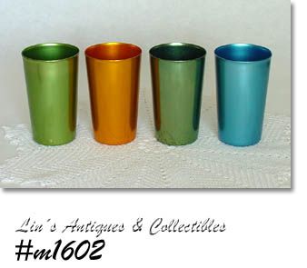 BASCAL TUMBLERS SET OF 4 ALUMINUM TUMBLERS