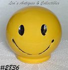 McCOY POTTERY SUNNY YELLOW SMILE HAPPY FACE BANK