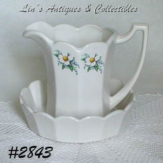 McCoy Pottery Floral Country Pitcher and Bowl Set
