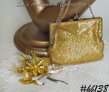 Vintage Christmas Corsage and Vanessa Beaded Handbag