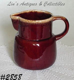 McCOY POTTERY -- BROWN DRIP PITCHER