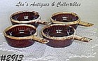 McCOY POTTERY -- BROWN DRIP CASSEROLES (4)