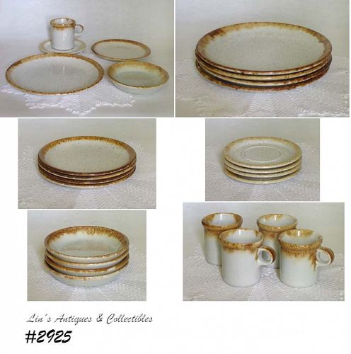 McCoy Pottery 20 Pieces Graystone Dinnerware Service for 4