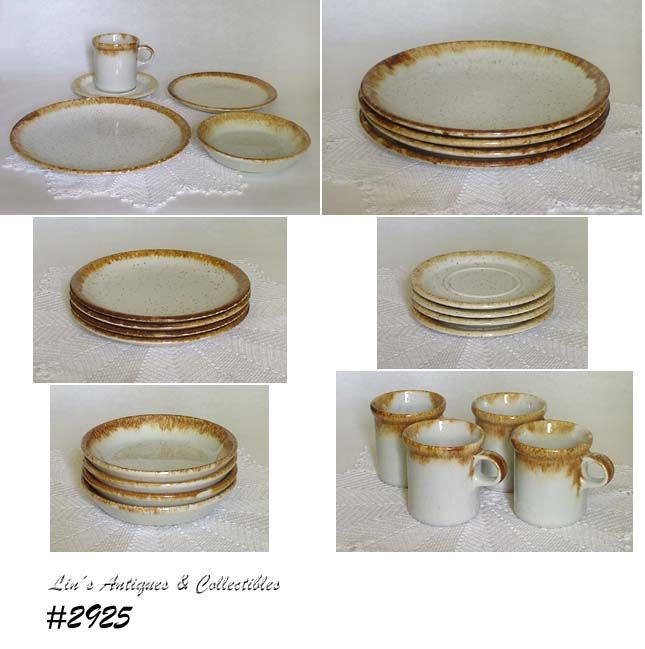 McCoy Pottery 20 Pieces Graystone Dinnerware Service for 4