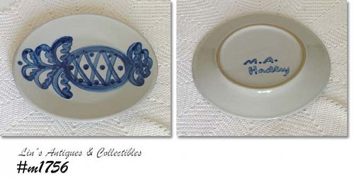 M A Hadley Sandwich Plate Louisville Stoneware