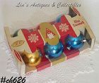 Vintage Coby Glass Christmas Ornaments 6 in Box