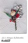 VINTAGE SANTA CHRISTMAS CORSAGE WITH SANTA FACE CANDY CANES AND MORE