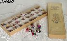 Vintage 14 Tiny Glass Christmas Ornaments in Original Box