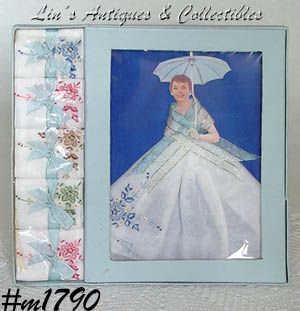 Vintage Hanky Skirt Paper Doll with Extra Hankies MIB
