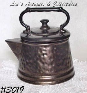 McCoy Pottery Bronze Tea Kettle Cookie Jar