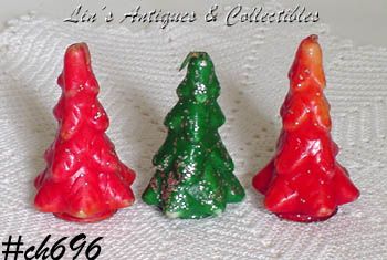 Gurley Candle Lot of Three Christmas Tree Candles