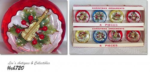 Vintage Jewel Brite Ornaments 8 in Original Boxes