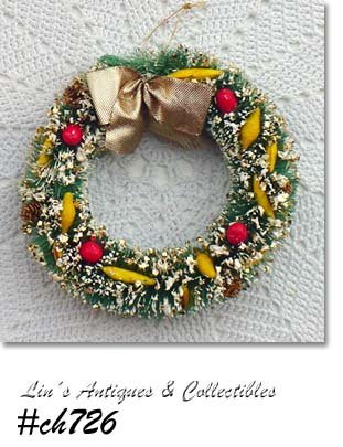 DECORATED VINTAGE BRUSH WREATH