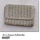 GOLD AND SILVER BEADED EVENING BAG