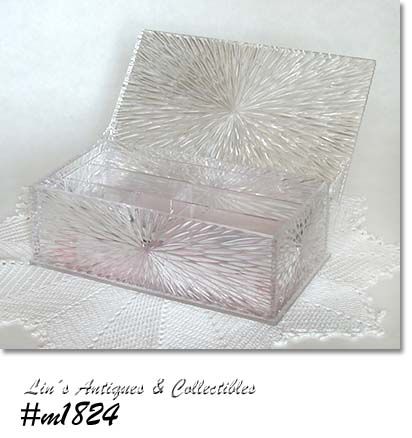 Vintage Celebrity Crystal Cut Jewelry Box