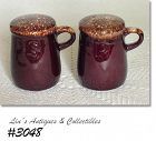 McCoy Pottery Brown Drip Shaker Set