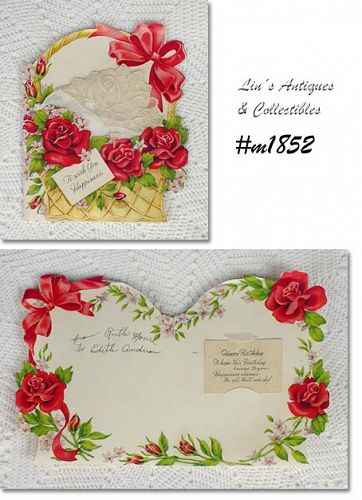 Vintage Birthday Hanky Greeting Card with Hanky