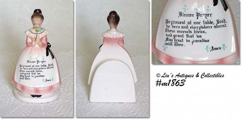 Enesco Prayer Lady Pink Dress Napkin Holder