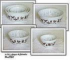 PYREX -- SET OF 3 VINTAGE EARLY AMERICAN PATTERN DESIGN NESTED BOWLS