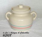 McCoy Pink and Blue Bean Pot Canister