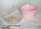 Vintage Hommer Sewing Basket Marbleized Pink Color