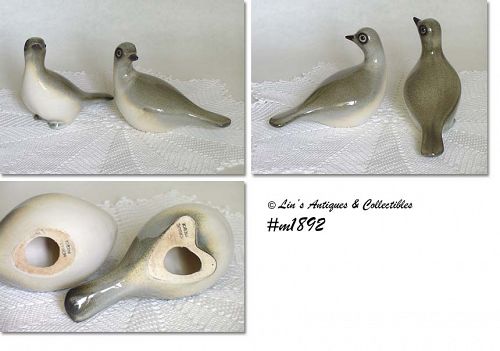 Vintage Howard Pierce Pair of Pigeons Figurines