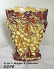 McCOY POTTERY -- "GRAPES" VASE (YELLOW W/BROWN)