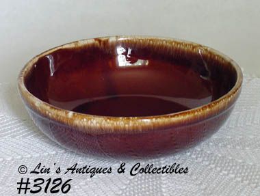 McCoy Pottery Brown Drip Serving Bowl