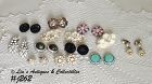 Vintage Clip Earrings Lot of 12 Pairs Some Signed