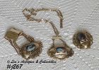 Vintage Whiting Davis Bracelet Necklace and Earrings