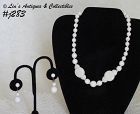 Vintage Miriam Haskell White Glass Bead Necklace