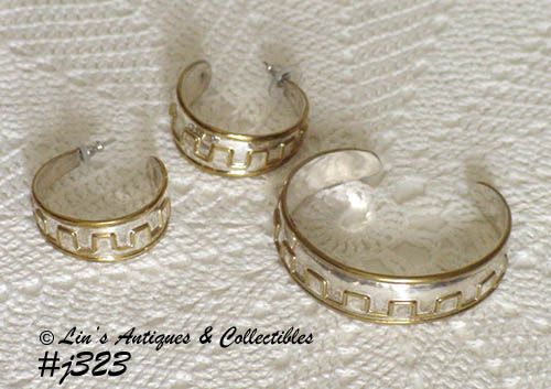 Vintage Sterling Bracelet and Earrings