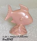Pink Angel Fish Mini Figurine Pottery