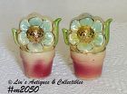 Shawnee Pottery Potted Flowers Shaker Set Gold Trim