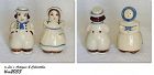 SHAWNEE POTTERY VINTAGE 5" TALL JACK AND JILL SHAKER SET