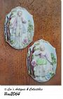 LEFTON VINTAGE COLONIAL COUPLE PAIR OF WALL PLAQUES