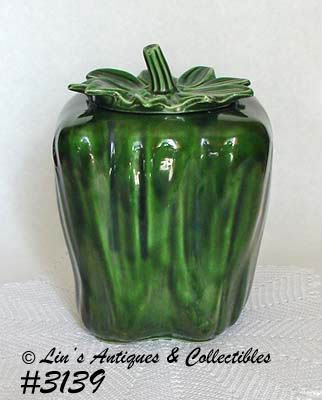 McCoy Pottery Large Green Pepper Cookie Jar