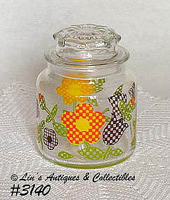 McCOY POTTERY -- GINGHAM GARDEN GLASS JAR