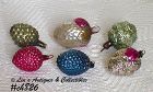 Vintage Glass Christmas Ornaments 6 Assorted Berries
