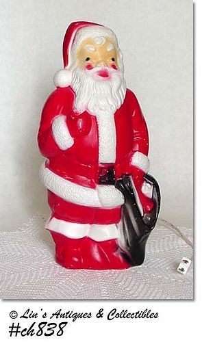 VINTAGE DATED 1968 EMPIRE PLASTICS BLOW MOLD LIGHTED SANTA