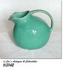 McCOY POTTERY VINTAGE AQUA ROUND WATER PITCHER WITH ICE LIP PITCHER