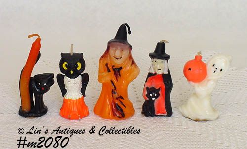 Vintage Gurley Halloween Candles Lot of 5