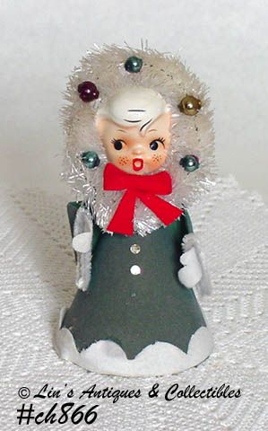 Vintage Christmas Girl Caroler