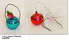 VINTAGE GLASS CHRISTMAS ORNAMENT WITH WIRE NETTING PLUS 1 FREE ONE