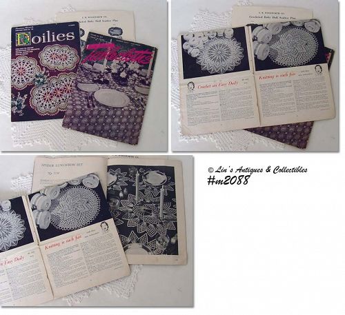 Vintage Instruction Pattern Books Doilies and Tablecloths
