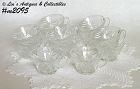 Early American Prescut Punch Bowl Cups Lot of 12