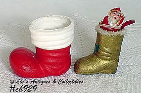 2 PAPIER-MACHE' BOOTS