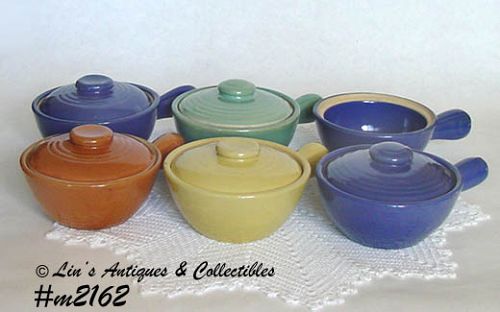 Vintage Pottery Individual Casseroles Set of 6